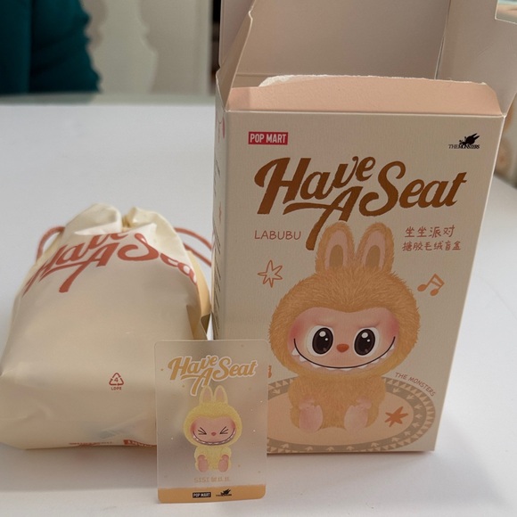 POP MART Other - Pop Mart Labubu 'Have A Seat' Toy - Cream